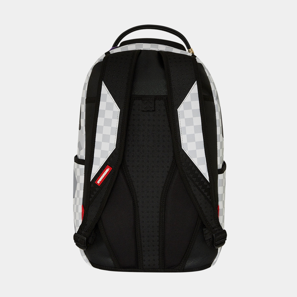 Exclusive One Piece Gear 5 Luffy Checkered Smash Mens Backpack (White/Grey) — OS — Side View