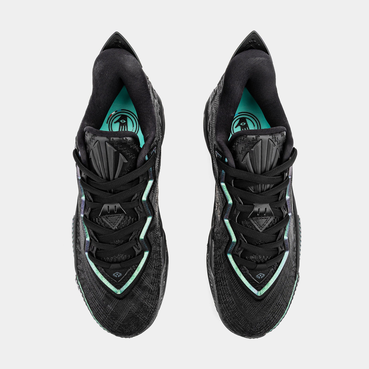 Exclusive Kai 2 Triple Black Mens Basketball Shoes (Black) — 8 — Side View