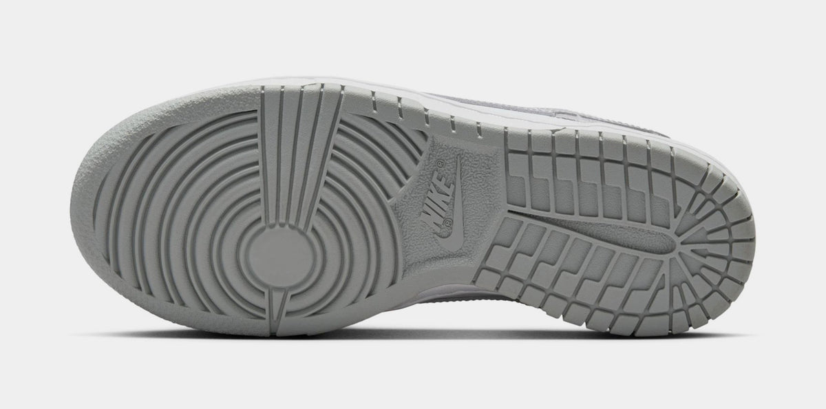 Exclusive Dunk Low Grade School Basketball Shoes (White/Light Grey/White) — 3.5Y — Top View