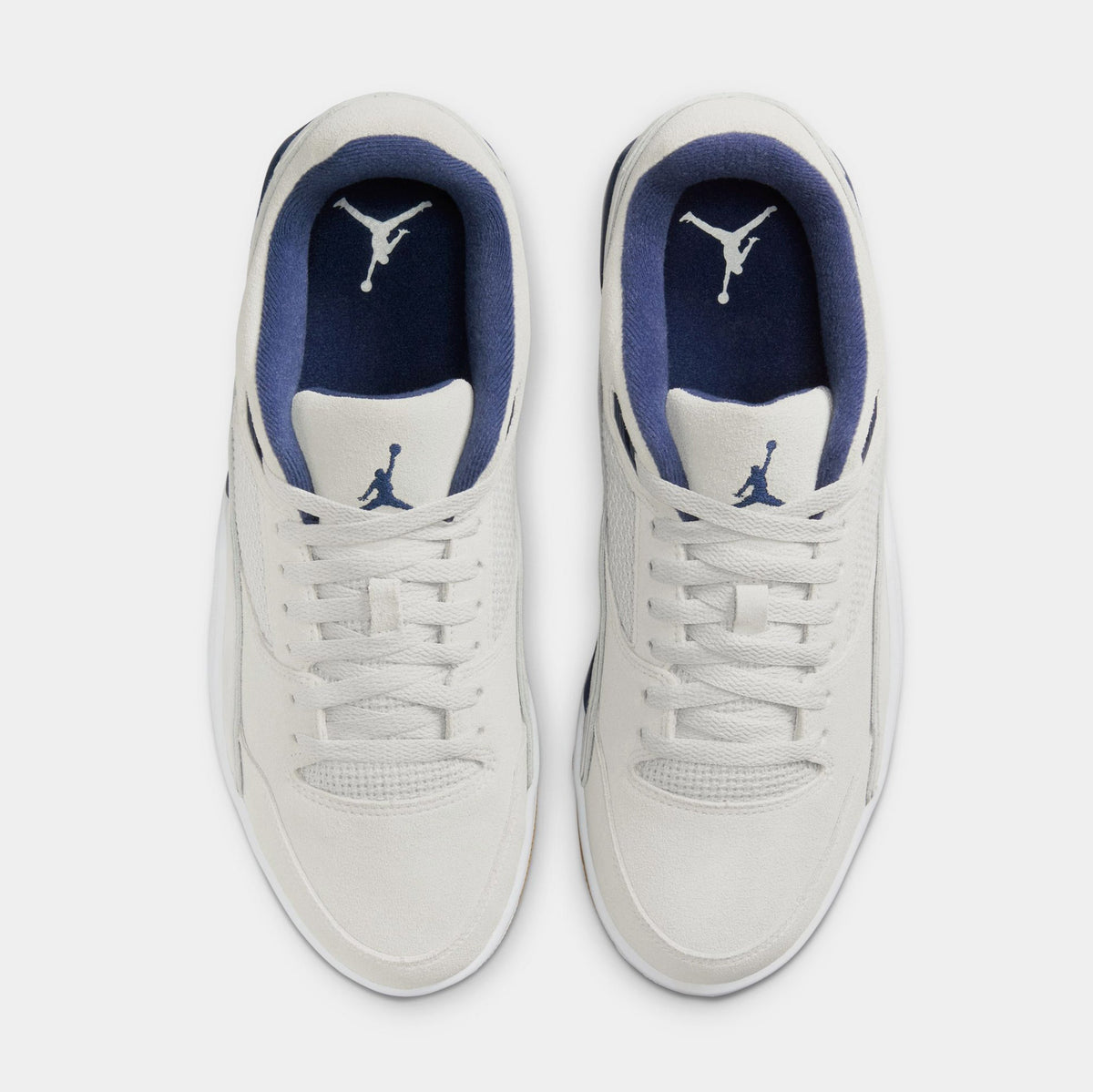 Exclusive Flight Court Mens Basketball Shoes (Neutral Grey/Midnight Navy/White) — 8 — Side View