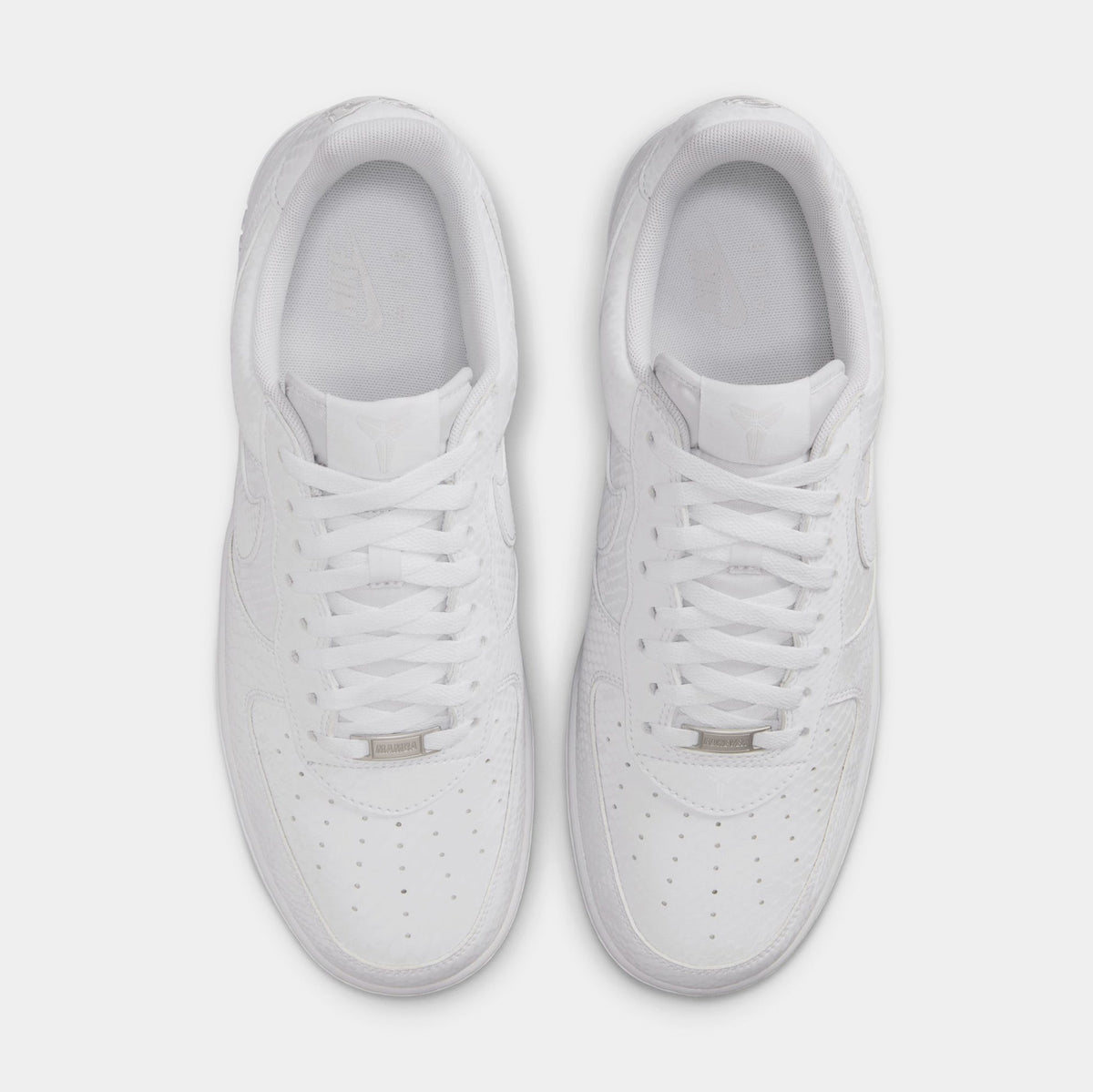 Exclusive Kobe Bryant x Air Force 1 Mamba Mentality Mens Lifestyle Shoes (White/White) — 4 — Side View