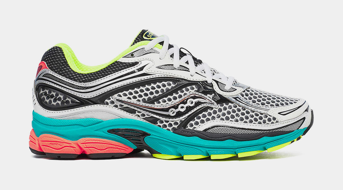 Exclusive ProGrid Omni 9 Mens Running Shoes (Silver/Teal) — 4 — Front View