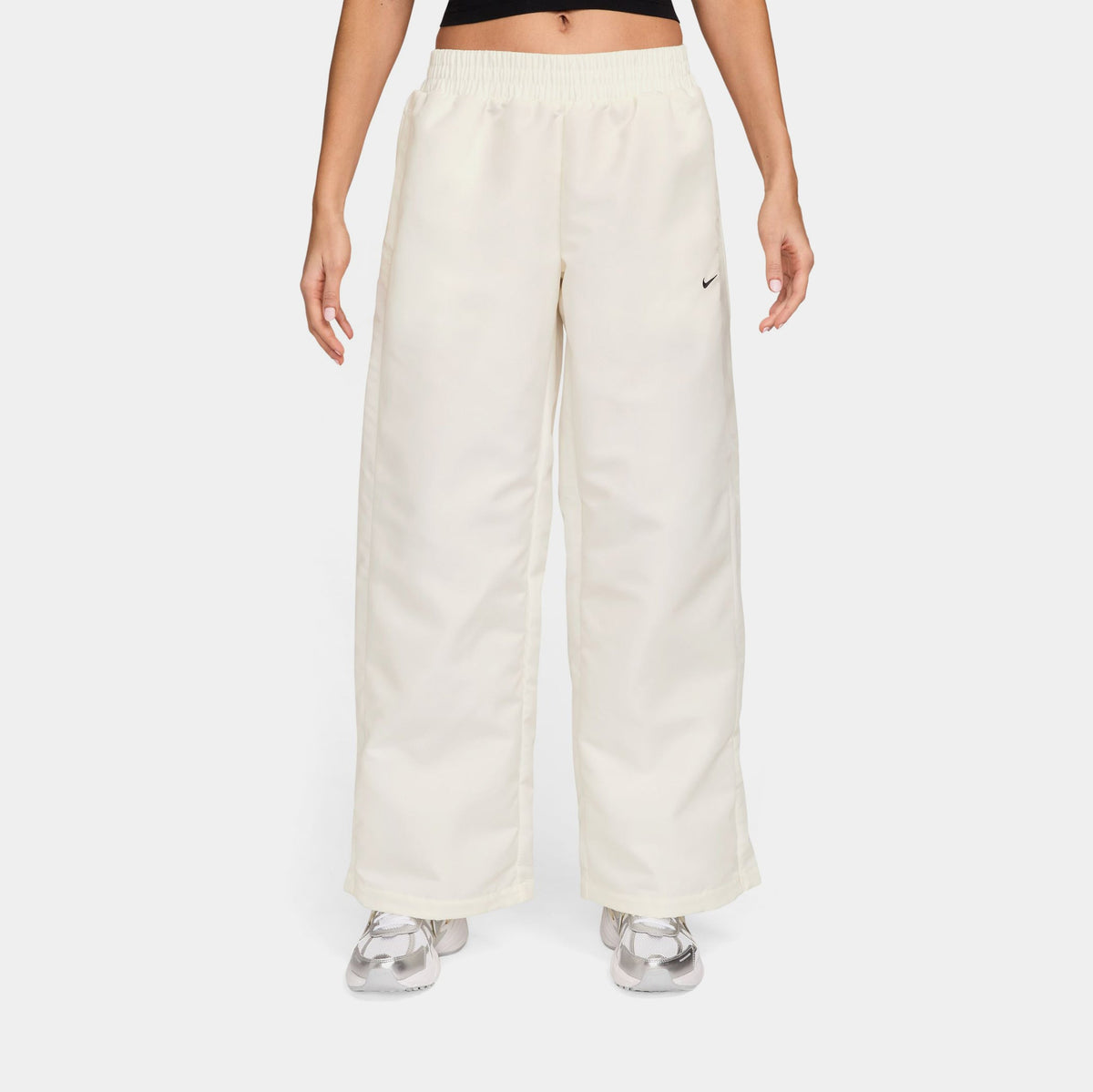 Exclusive NSW Windrunner Womens Trousers (White/White) — XS — Front View