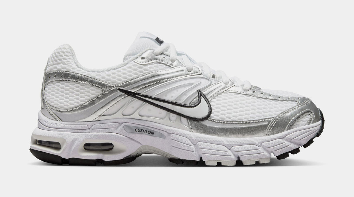 Exclusive Air Max Moto 2K Womens Running Shoes (White/Metallic Silver/Black/Photon Dust) — 5 — Front View