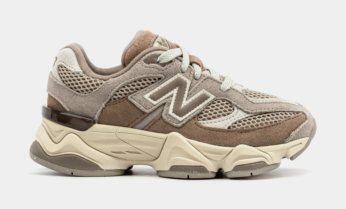 Exclusive 9060 Preschool Running Shoes (Mushroom/Arid Stone) — 10.5C — Front View