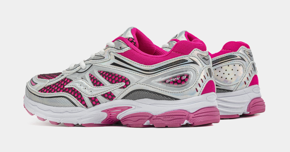 Exclusive Omni 9 Grade School Lifestyle Shoes (Pink/Silver) — 3.5Y — Detail View