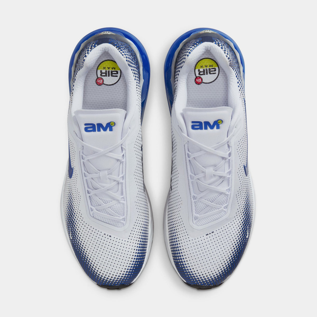 Exclusive Air Max Phoenix Mens Running Shoes (White/Game Royal/Obsidian Cyber) — 6 — Side View