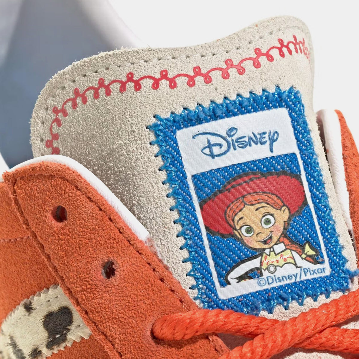 Exclusive Toy Story x Gazelle Grade School Lifestyle Shoes (Orange/Yellow) — 3.5Y — Back View