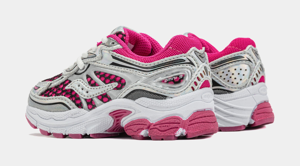 Exclusive Omni 9 Infant Toddler Lifestyle Shoes (Pink/White) — 4C — Detail View