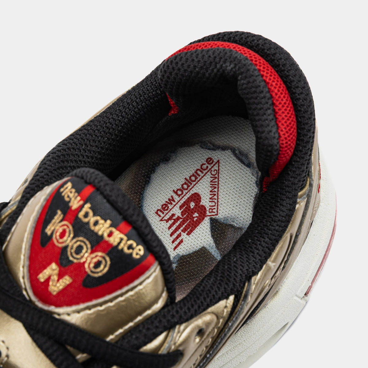 Exclusive Shoe Palace Exclusive x New Balance 1000 Mens Lifestyle Shoes (Metallic Gold/Black) — 4 — Alternate View 7