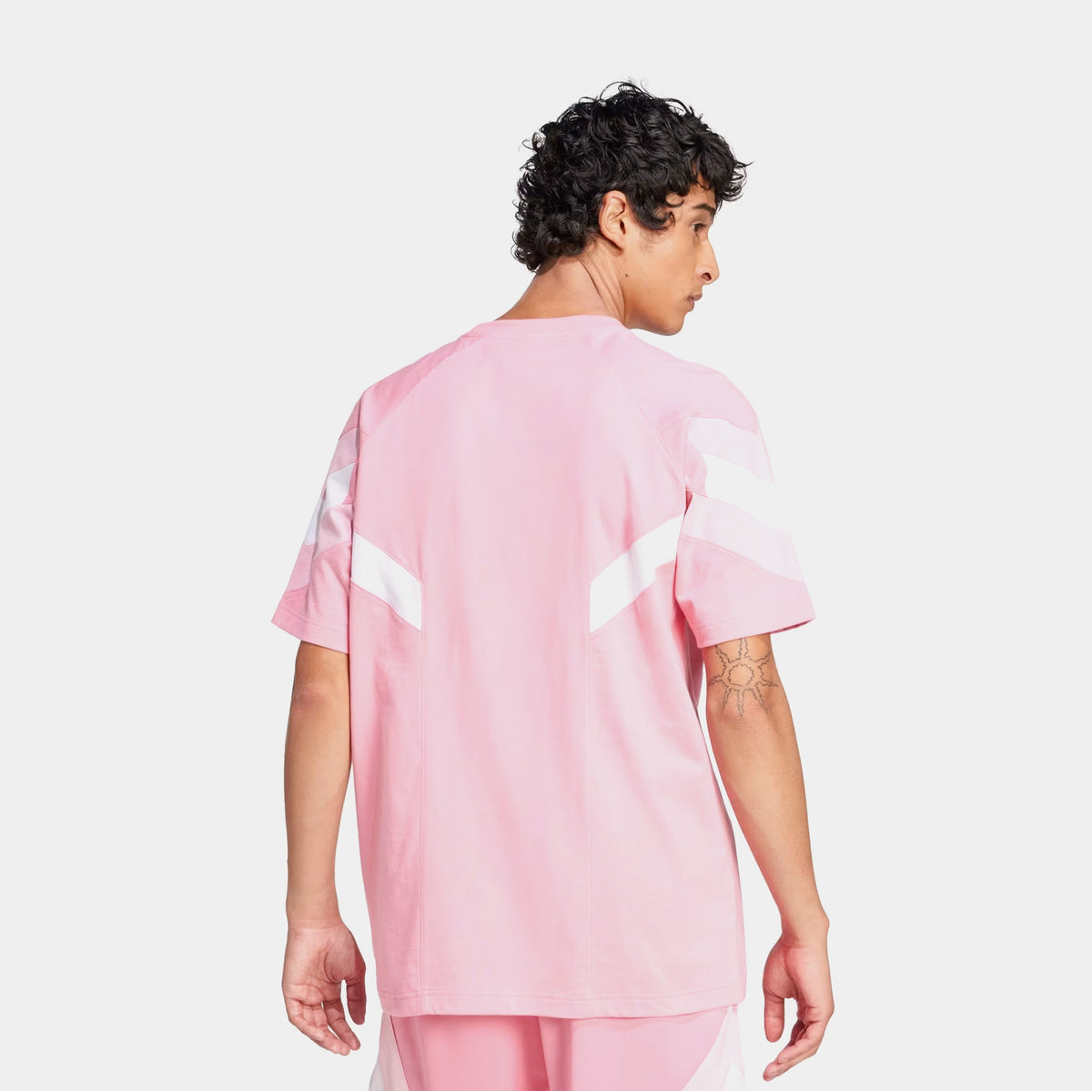 Exclusive Inter Miami CF Originals Mens Short Sleeve Shirt (Easy Pink/White) — S — Side View