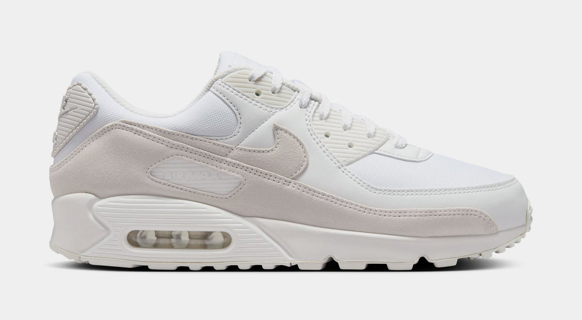 Exclusive Air Max 90 Mens Running Shoes (White/Photon Dust/Summit White/Platinum Tint) — 6 — Front View
