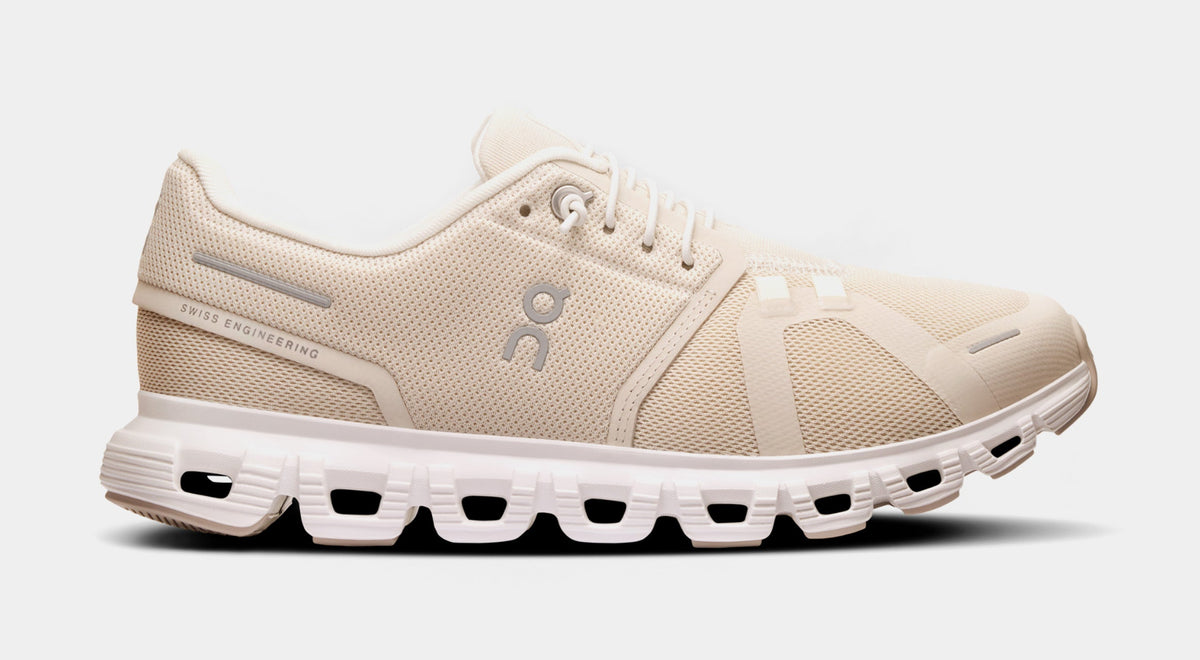 Exclusive Cloud 6 Womens Running Shoes (Pearl/White/White) — 5 — Front View