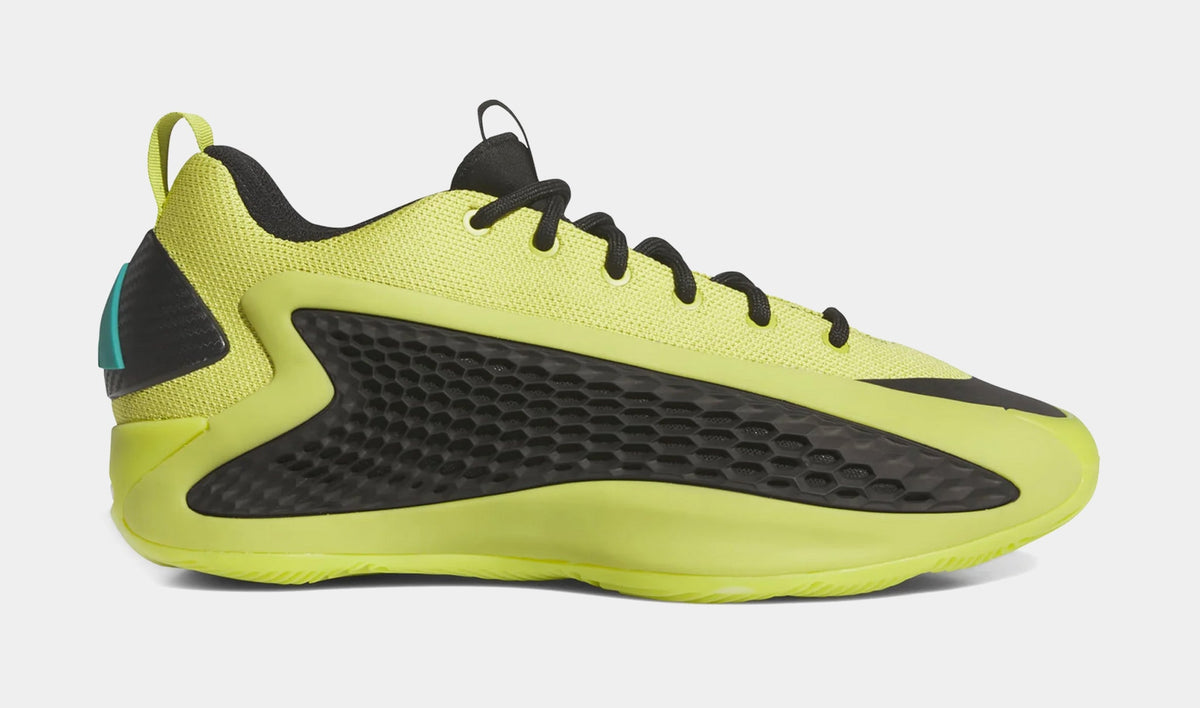 Exclusive Anthony Edwards 1 Low Preloved Lime Mens Lifestyle Shoes (Preloved Lime/Core Black/Pure Teal) — 4 — Front View