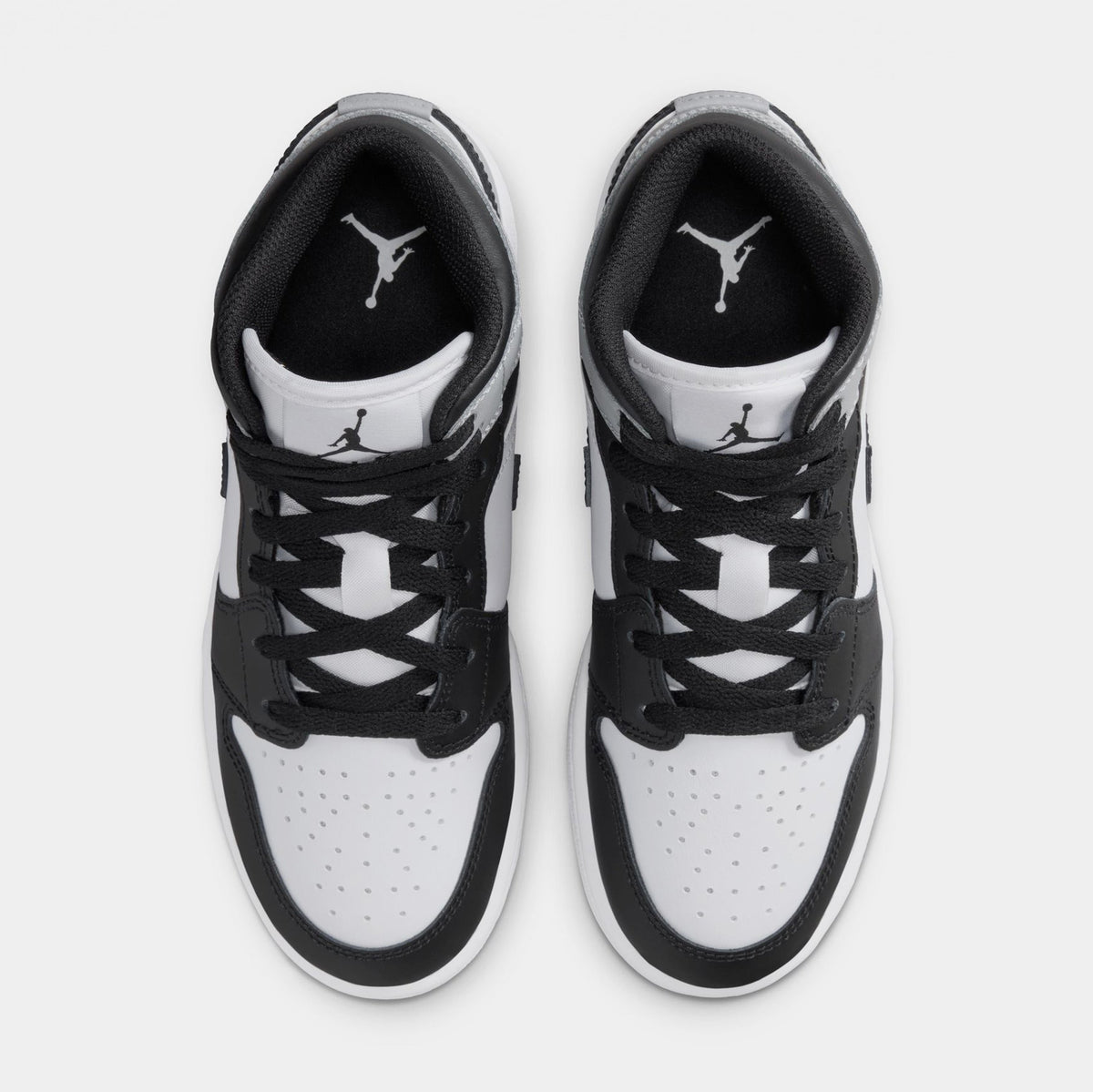 Exclusive Air Jordan 1 Mid Grade School Lifestyle Shoes (White/Black/Rust/Pin) — 3.5Y — Side View