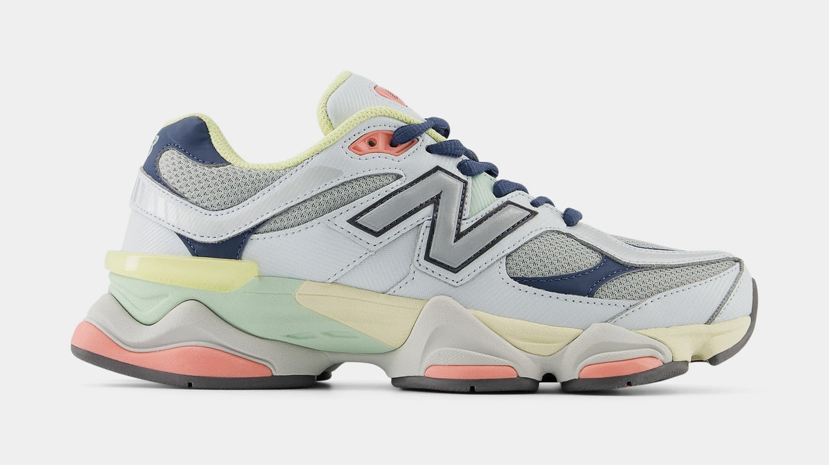 Exclusive 9060 Mens Lifestyle Shoes (Grey/Yellow/Navy) — 8 — Front View
