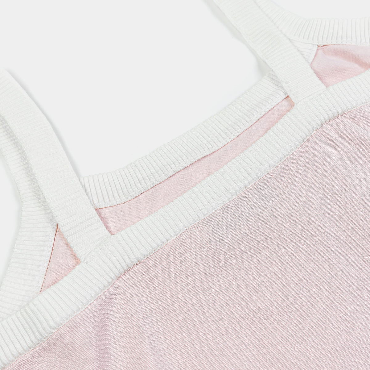 Exclusive Tennis Sweater Tank Womens Short Sleeve Shirt (Pink/White) — XS — Side View
