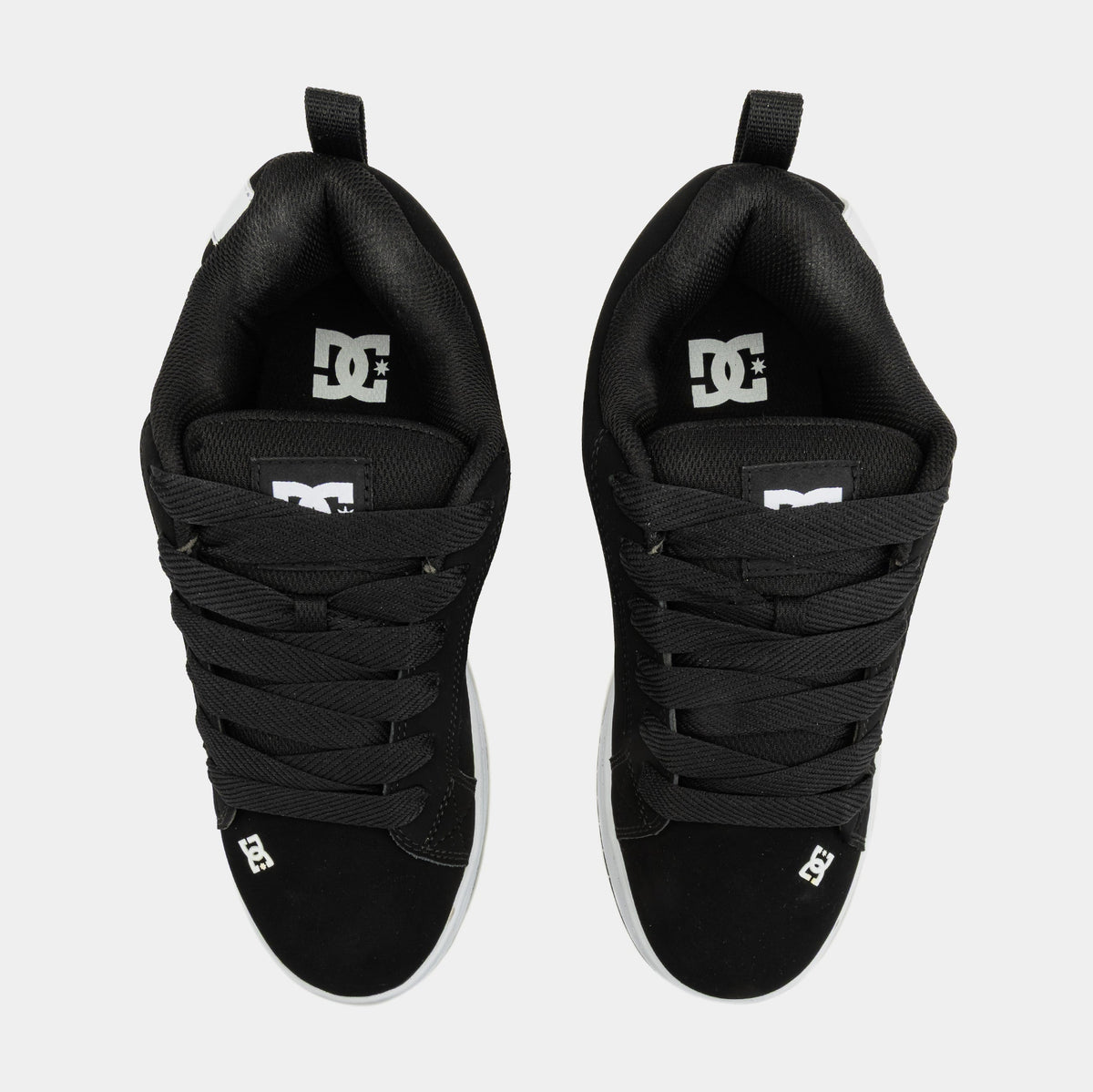Exclusive Court Graffik Mens Skate Shoes (White/Black) — 7 — Side View