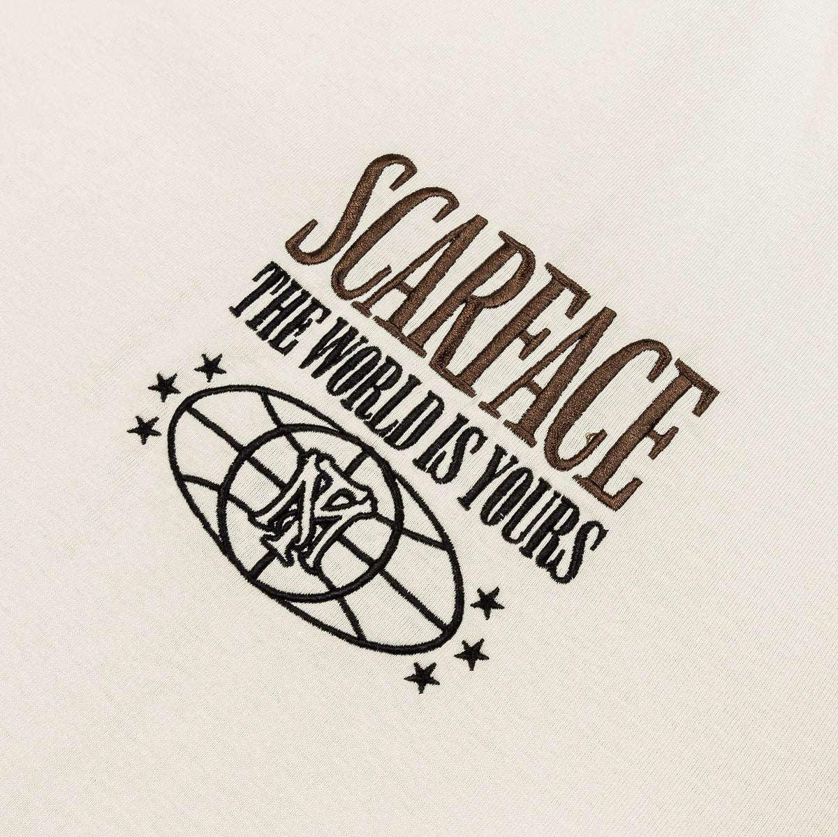 Exclusive SP x Scarface Vengeance Light Mens Short Sleeve Shirt (Beige/Taupe) — S — Back View