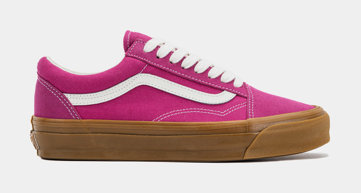 Exclusive LX Old Skool Mens Lifestyle Shoes (Pink/White/Gum) — 3.5 — Front View