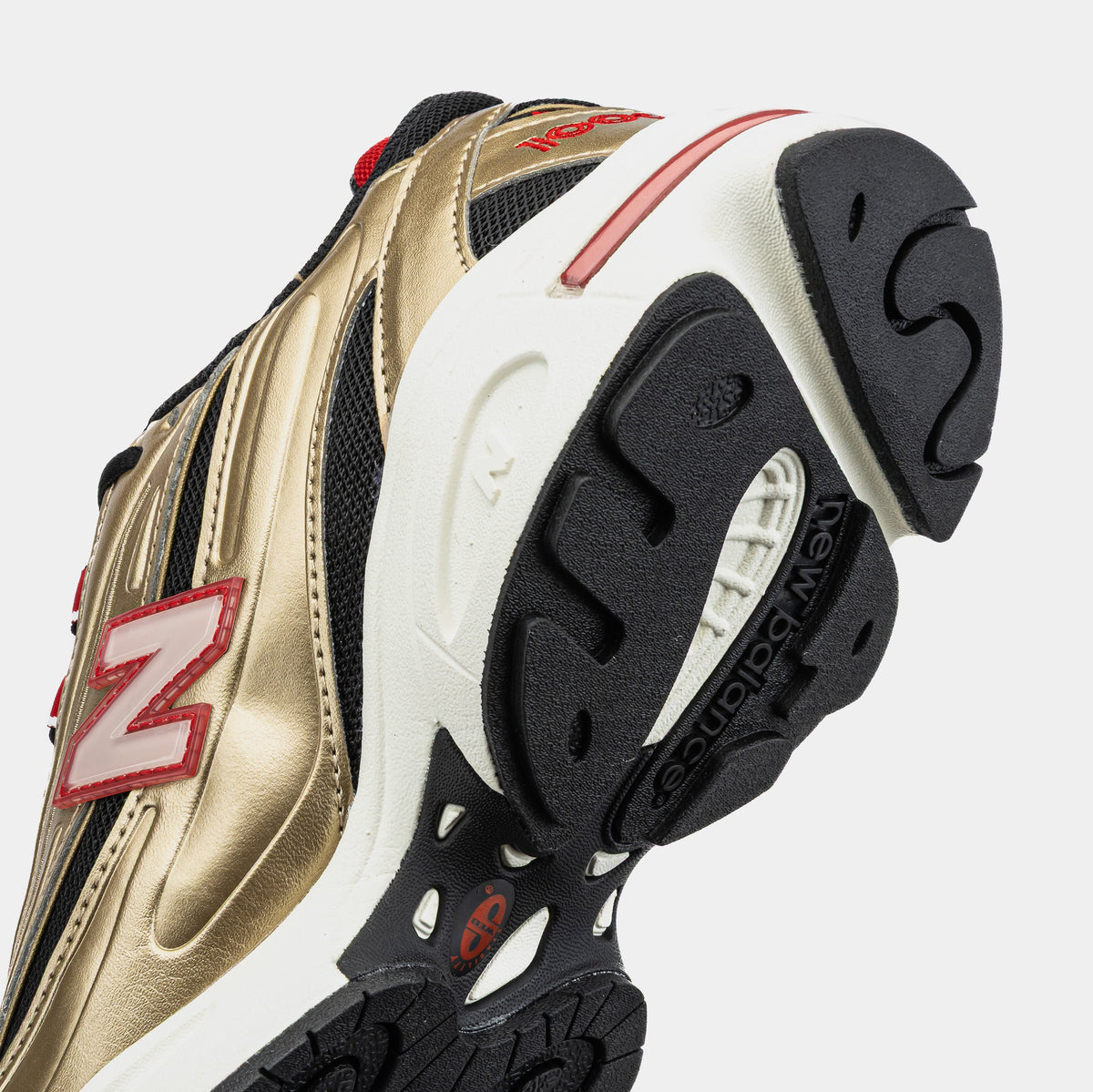 Exclusive Shoe Palace Exclusive x New Balance 1000 Mens Lifestyle Shoes (Metallic Gold/Black) — 4 — Lifestyle View