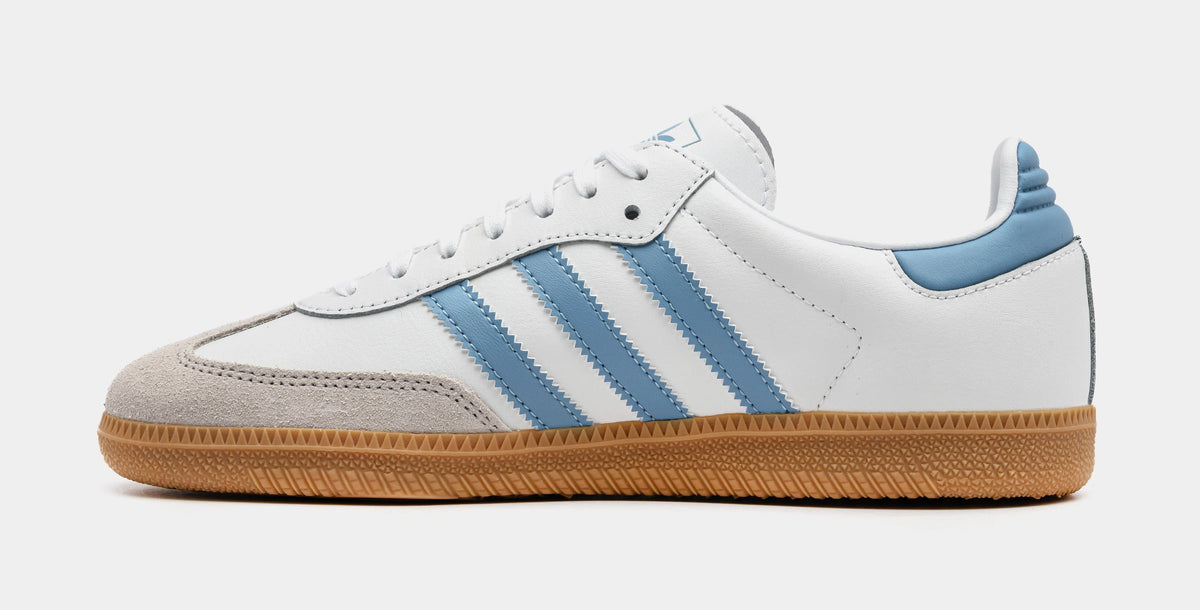 Exclusive Samba OG Grade School Lifestyle Shoes (Cloud White/Bright Royal) — 3.5Y — Back View