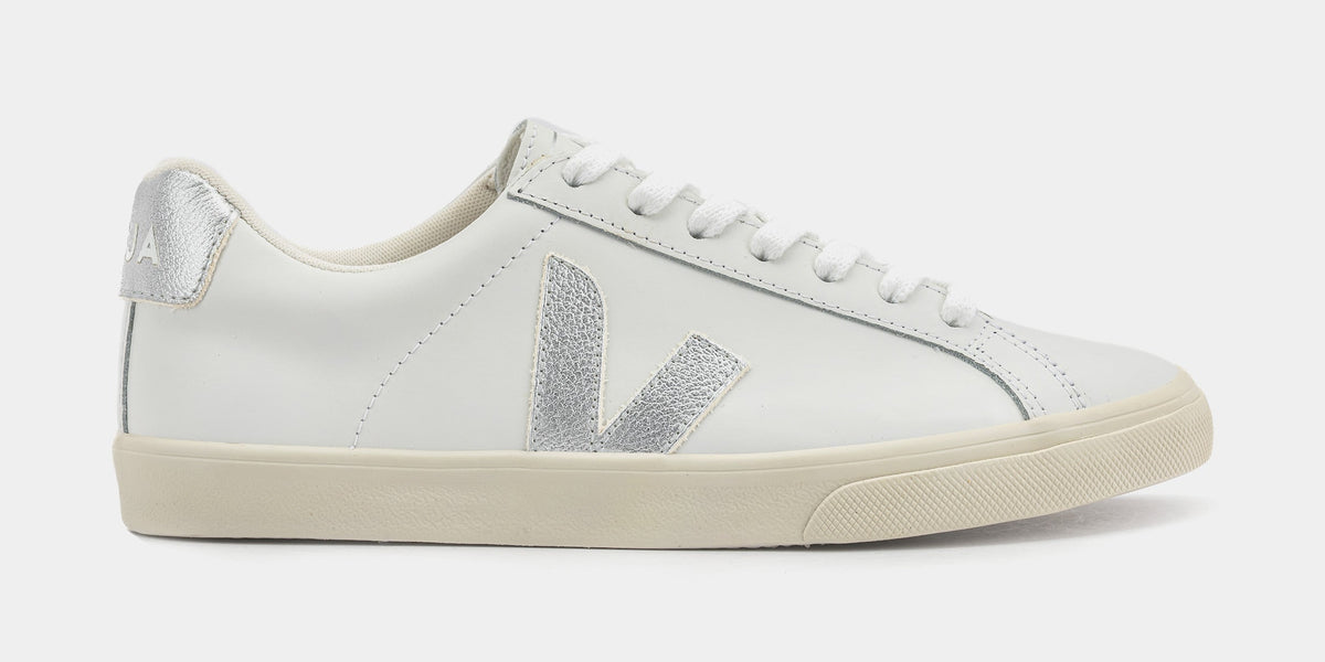 Exclusive Esplar Logo Womens Lifestyle Shoes (White/Silver) — 36 — Front View