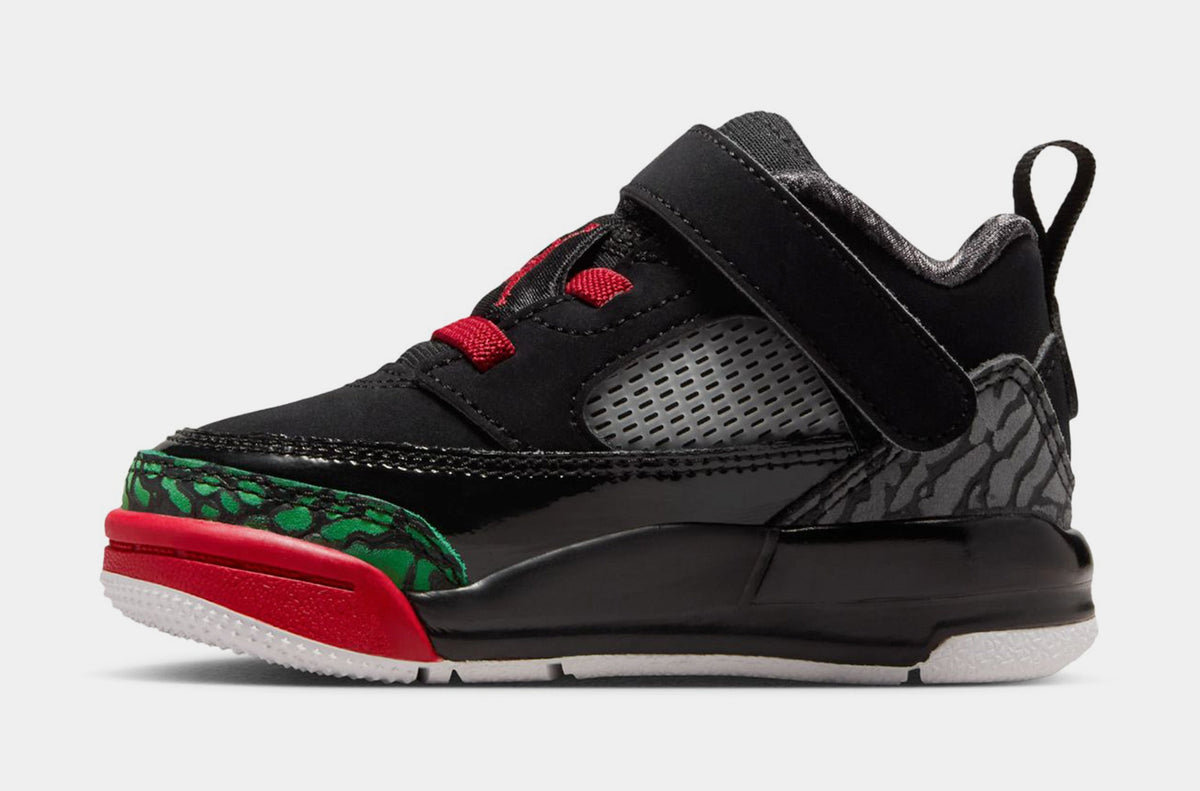 Exclusive Spizike Low Infant Toddler Lifestyle Shoes (Black/Vasity Red/Classic Green/White) — 2C — Back View