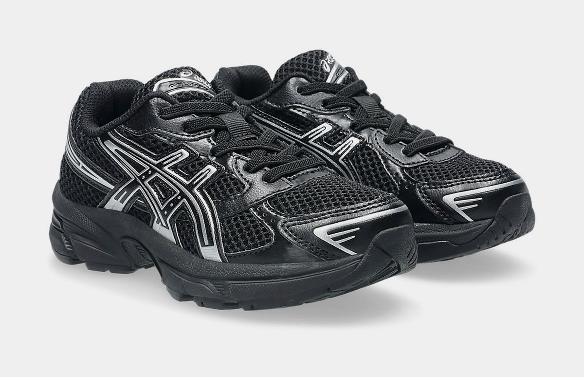 Exclusive Gel-1130 Preschool Lifestyle Shoes (Black/Silver) — 11C — Top View