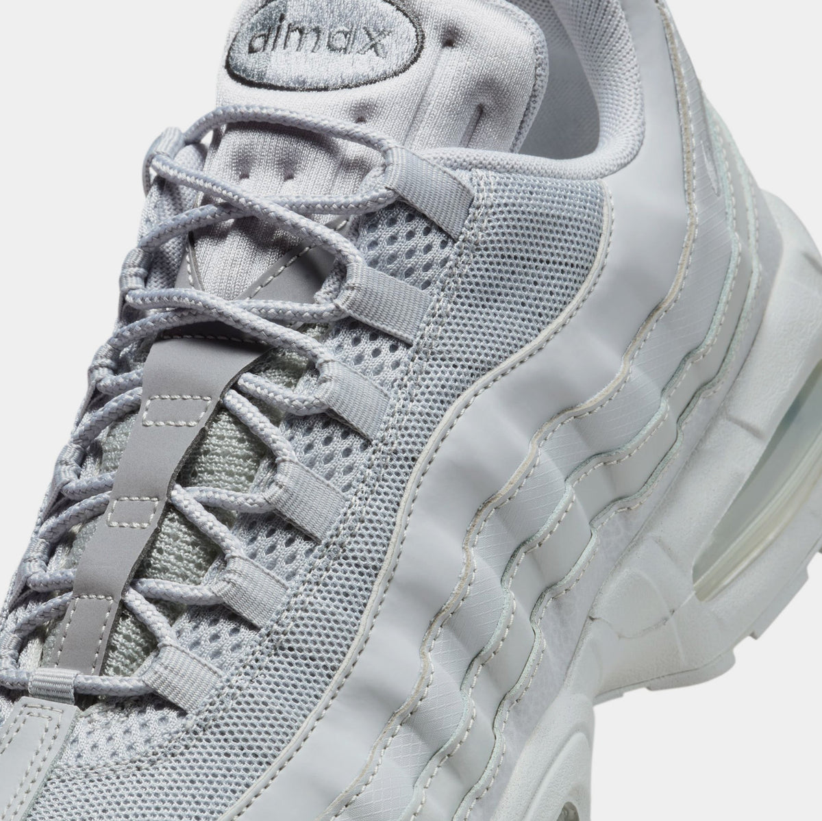 Exclusive Air Max 95 OG Mens Running Shoes (Wolf Grey/Wolf Grey/Anthracite) — 6 — Detail View