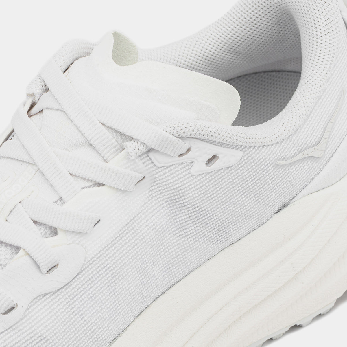 Exclusive SpeedGoat 6 Womens Running Shoes (White) — 5 — Back View