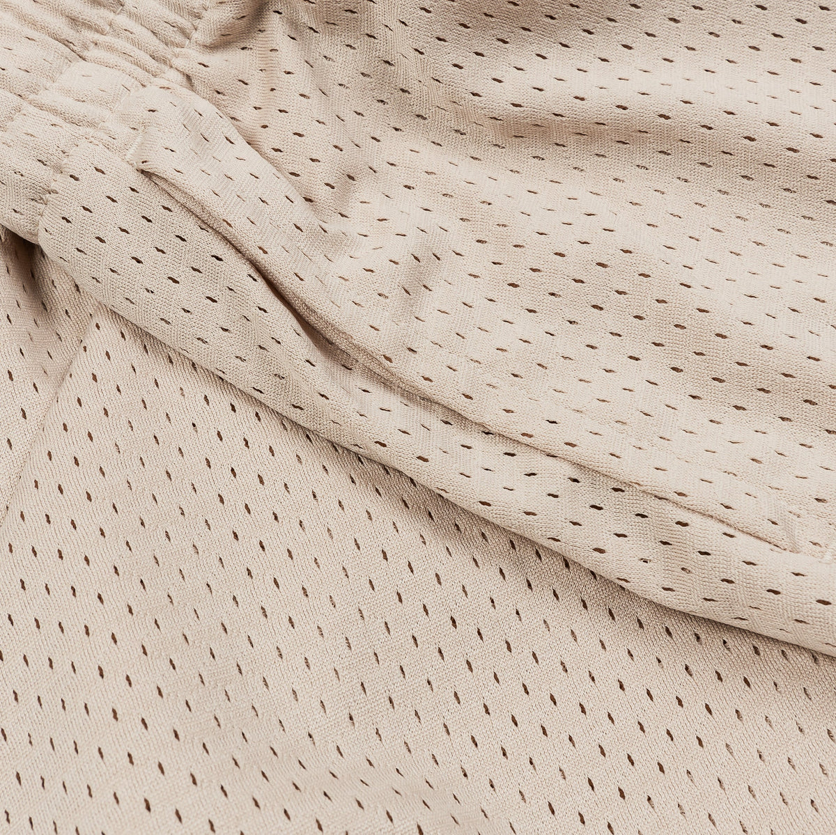 Exclusive Kobe Mesh Womens Shorts (Sanddrift/Black) — XS — Side View