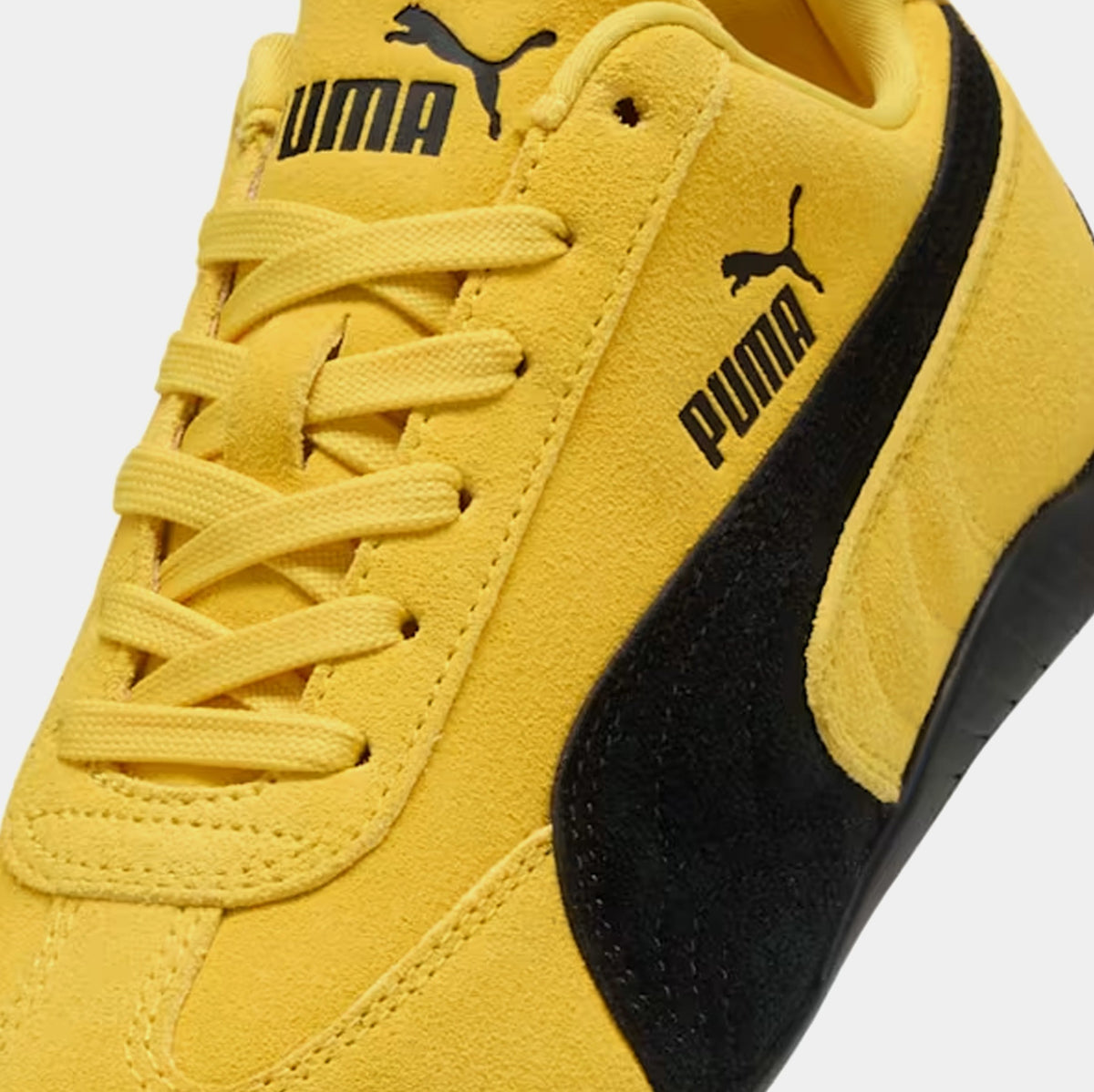 Exclusive Speedcat OG Grade School Lifestyle Shoes (Pelé Yellow/Puma Black) — 4Y — Top View