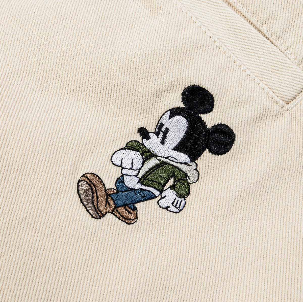 Exclusive Disney Mickey Mouse Real Life By Shoe Palace Explorer Woven Mens Shorts (Beige/Black) — S — Detail View
