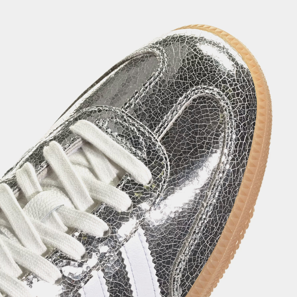 Exclusive Samba OG Womens Lifestyle Shoes (Silver Metallic/Cloud White/Core White) — 5 — Back View