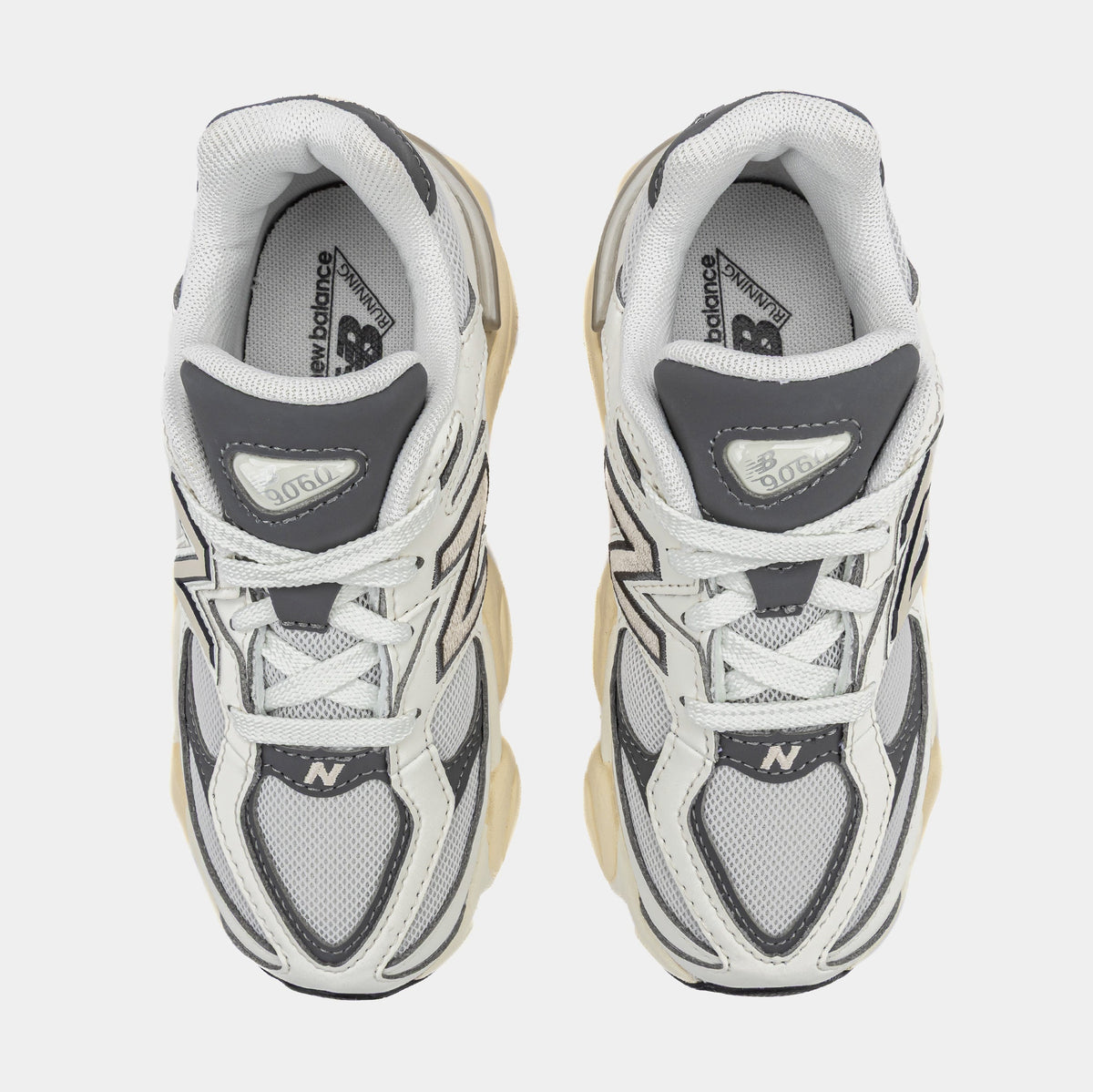 Exclusive 9060 Preschool Running Shoes (Sea Salt/Castle Rock) — 10.5C — Side View