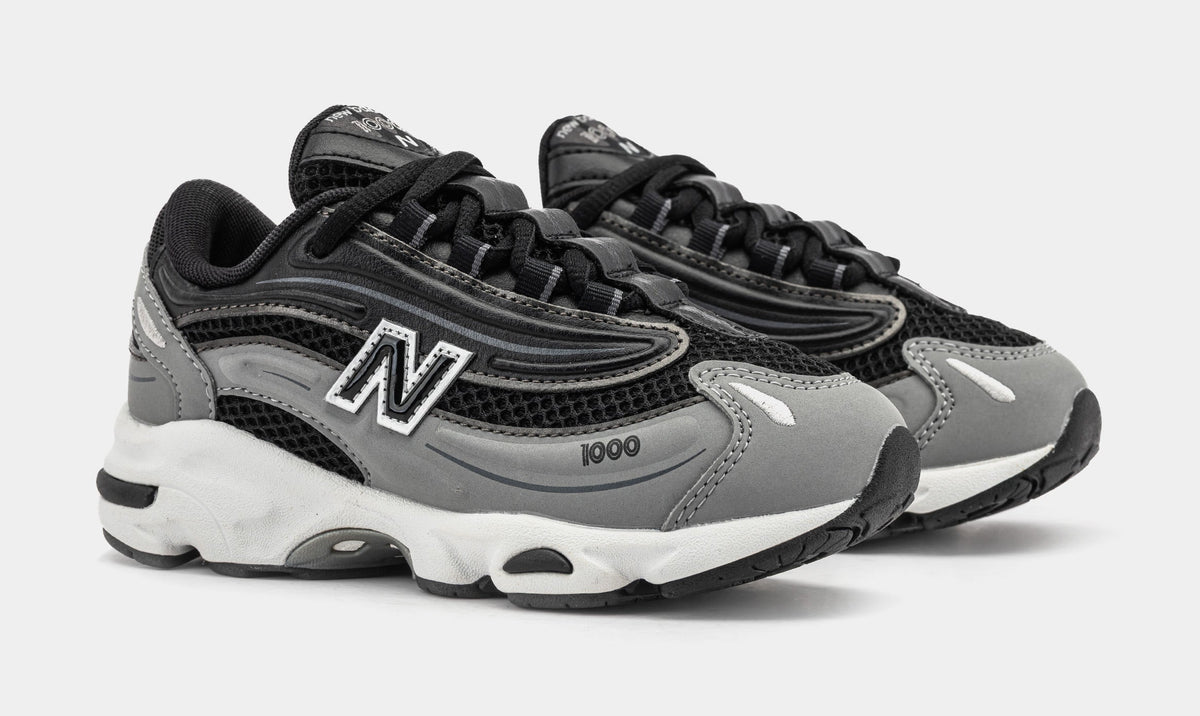 Exclusive 1000 Preschool Running Shoes (Black/Grey) — 10.5C — Top View