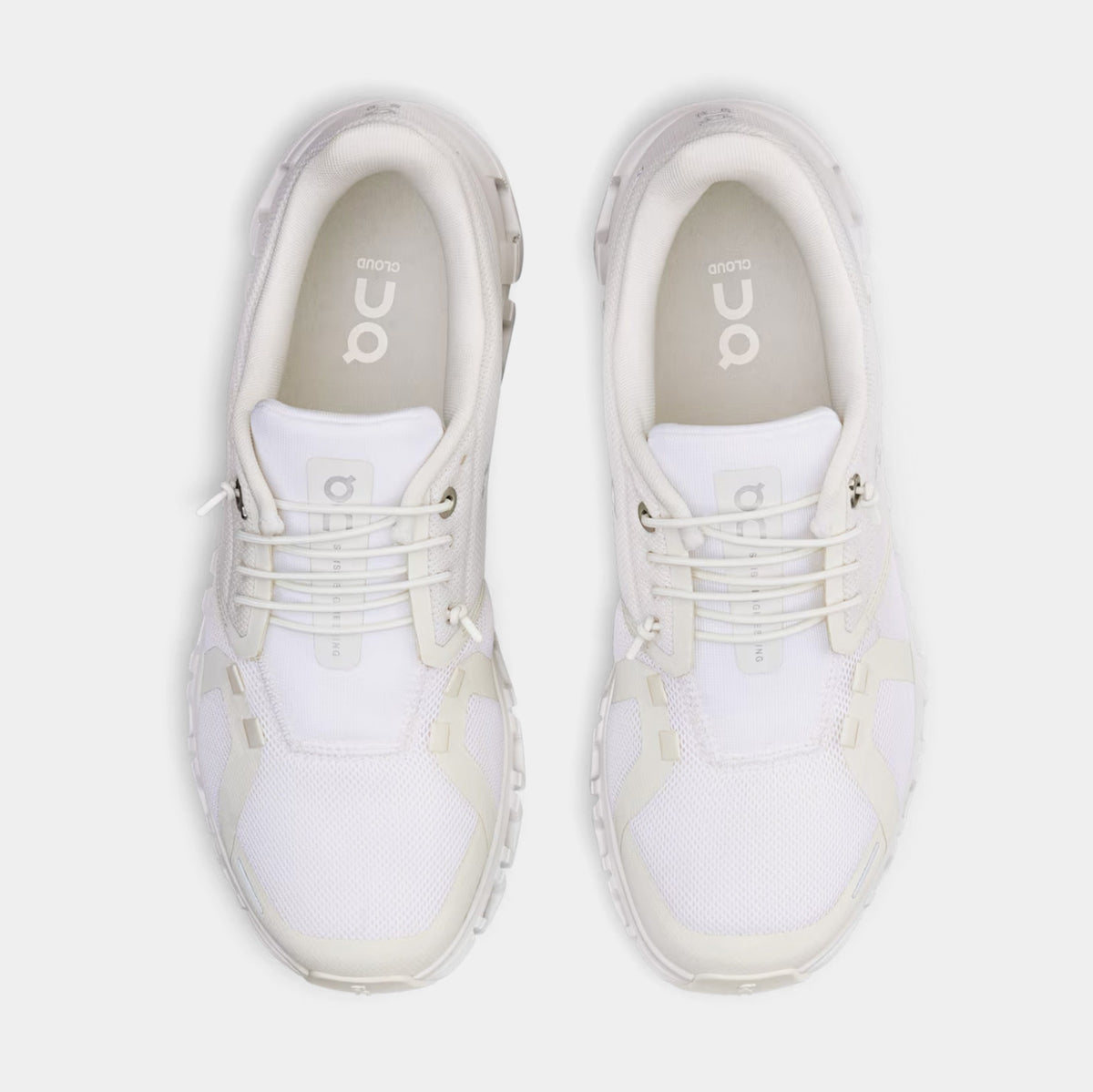 Exclusive Cloud 6 Womens Running Shoes (White/White) — 5 — Side View