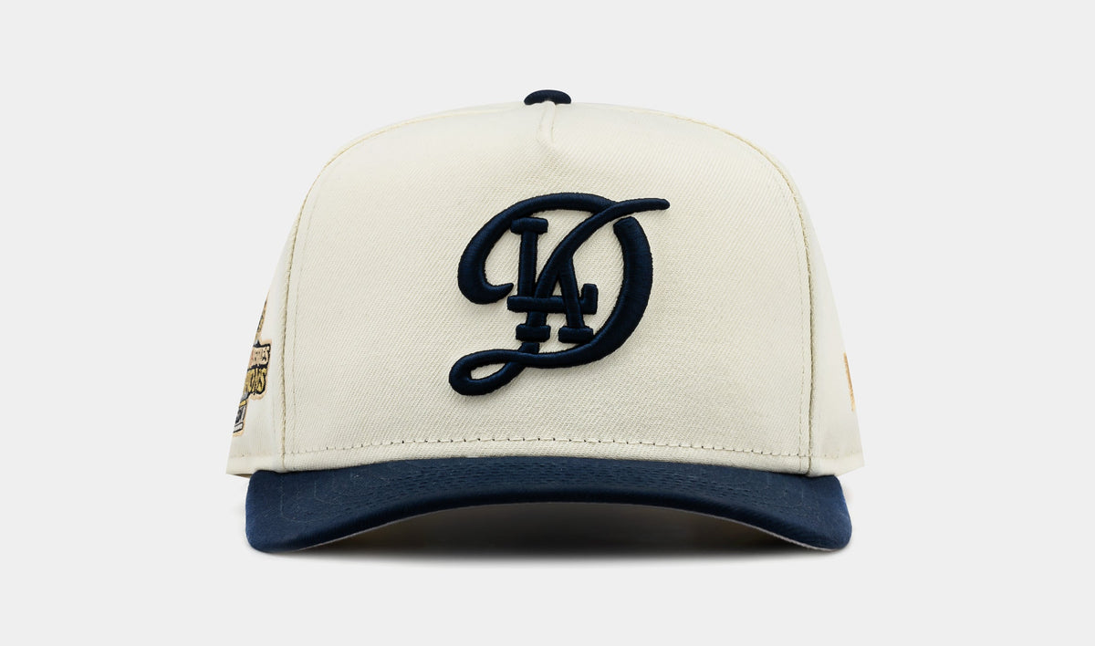 Exclusive Shoe Palace Exclusive Los Angeles Dodgers World Champions 2024 950AF Snapback Mens Hat (Chrome/Dodger Blue) — OS — Front View