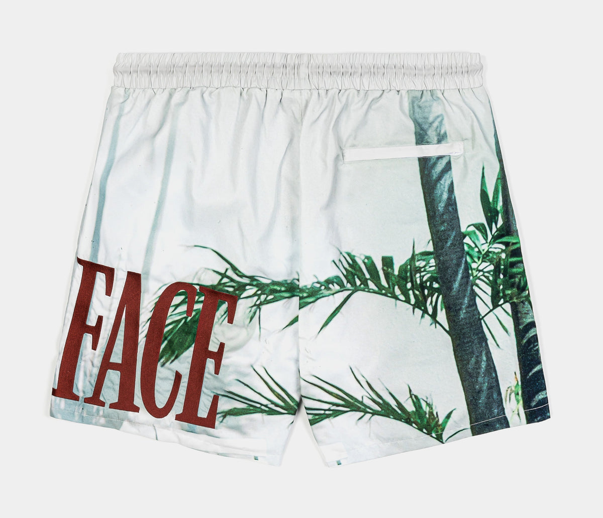 Exclusive SP x Scarface Pool Side Hybrid Mens Shorts (White/Green) — S — Side View