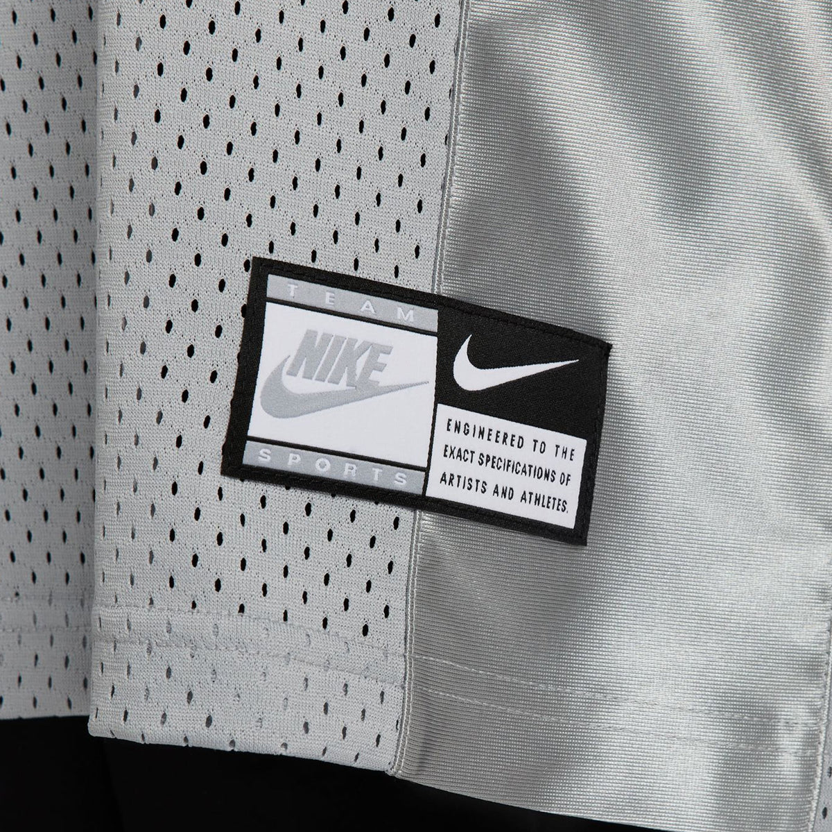 Exclusive NSW Oversized Graphic Womens Jersey (Light Smoke Grey/Barely Volt) — XS — Back View