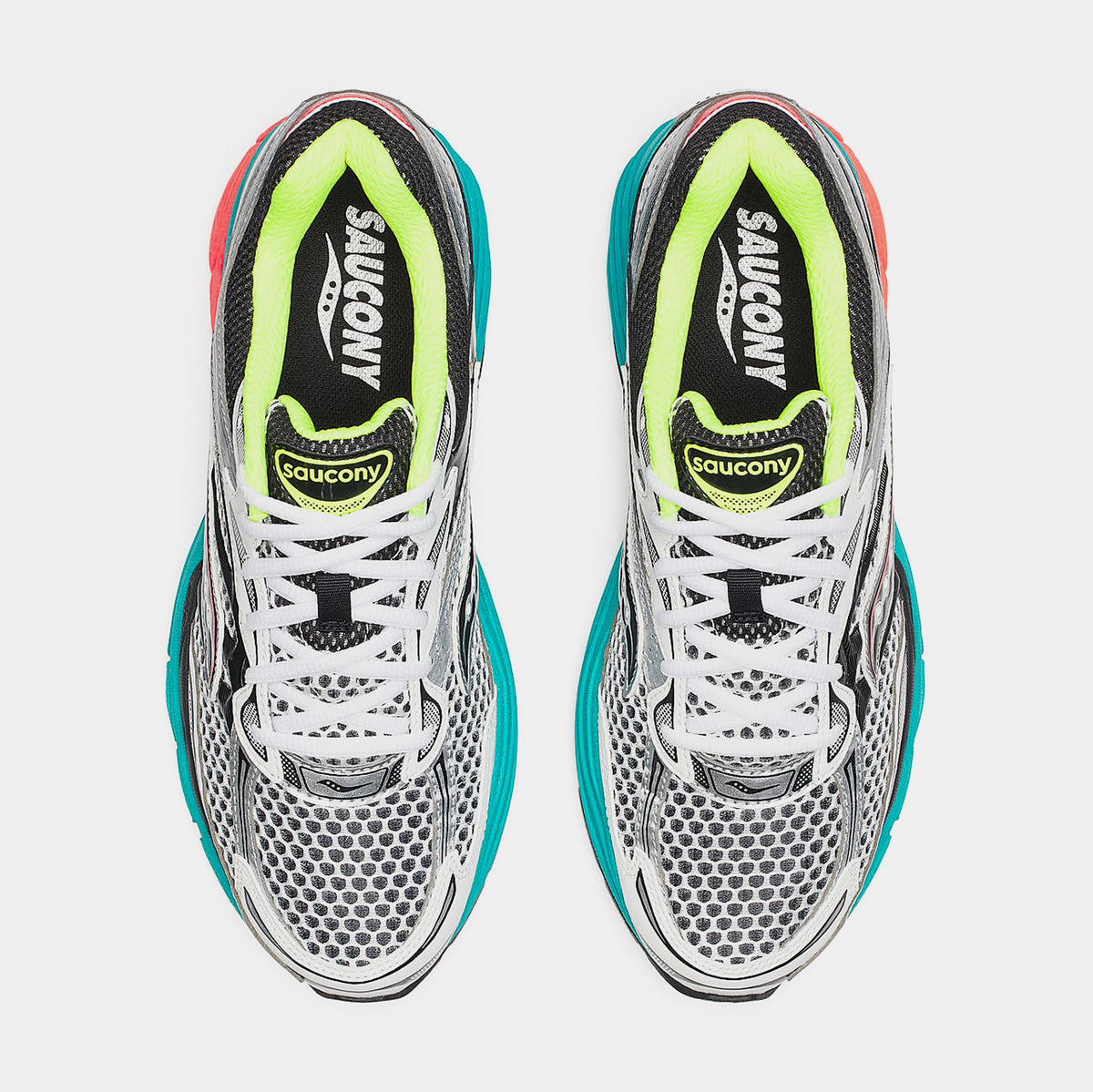 Exclusive ProGrid Omni 9 Mens Running Shoes (Silver/Teal) — 4 — Side View