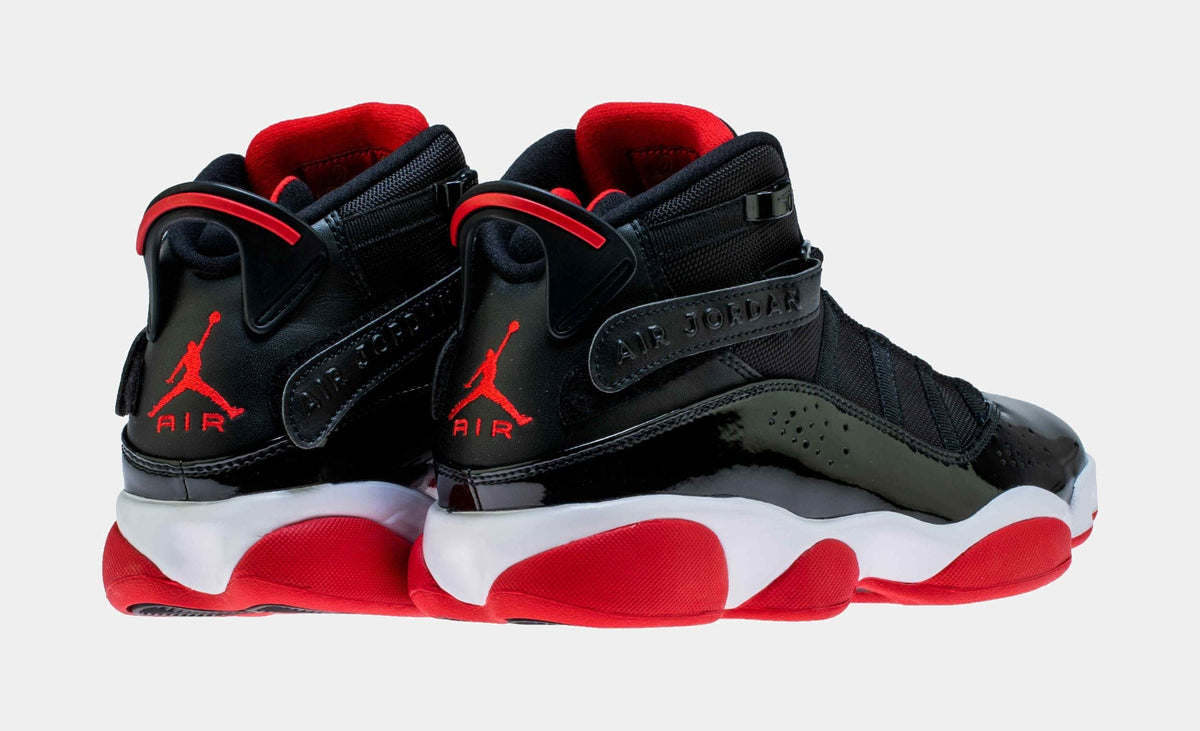 Exclusive 6 Rings Bred Mens Basketball Shoes (Black/Varsity Red/White) — 7.5 — Lifestyle View