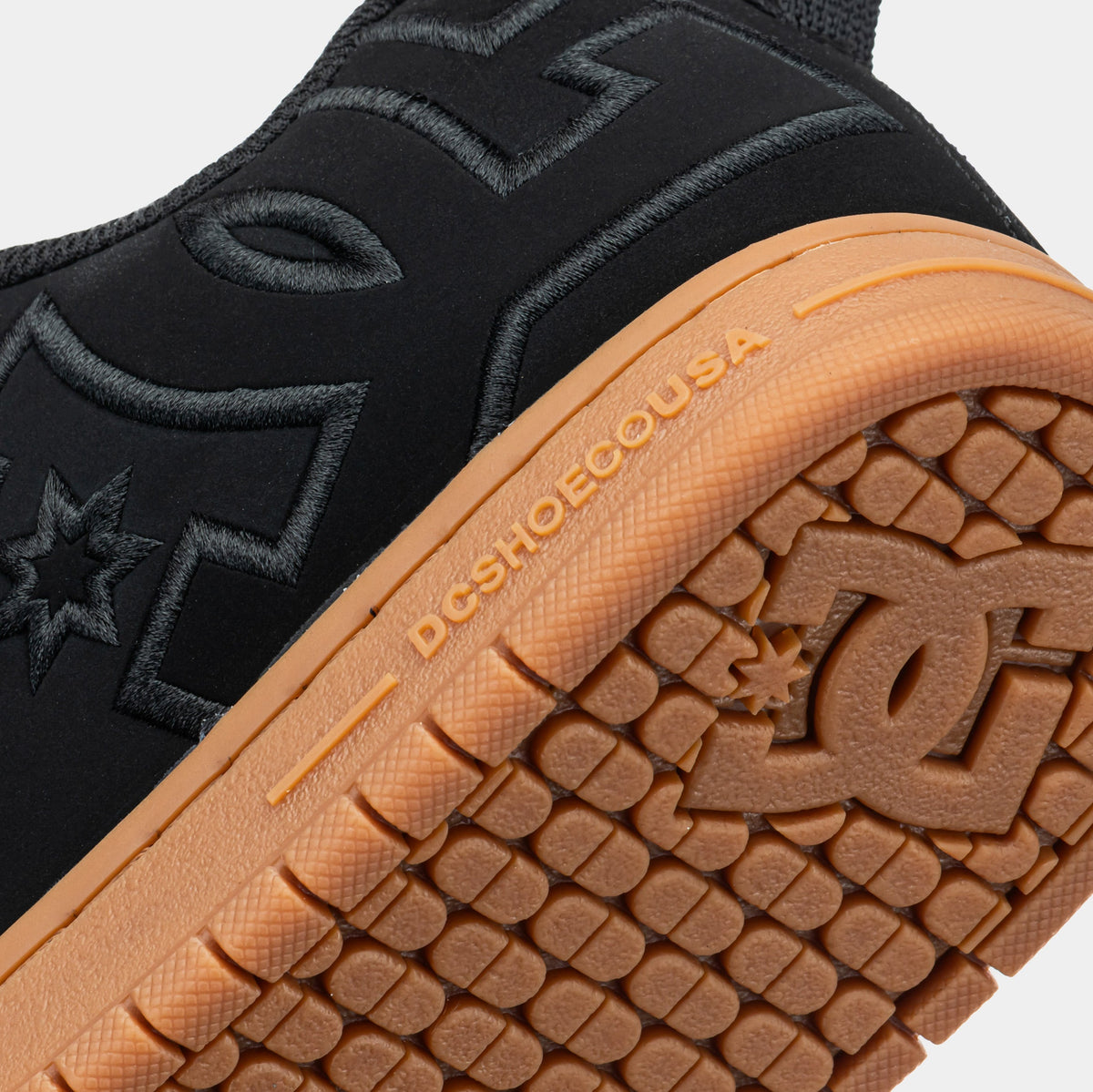 Exclusive Court Graffik Mens Skate Shoes (Black/Gum) — 7 — Top View