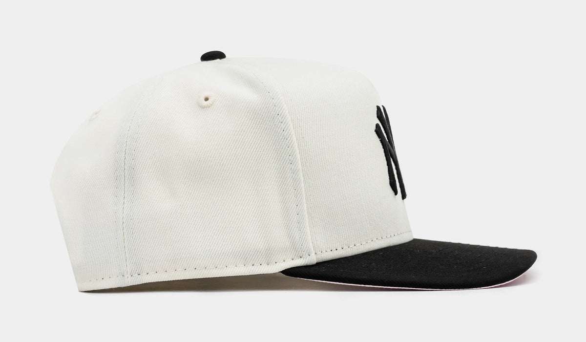 Exclusive Shoe Palace Exclusive New York Yankees Curve Rose 950AF Snapback Mens Hat (Beige/Black) — OS — Side View