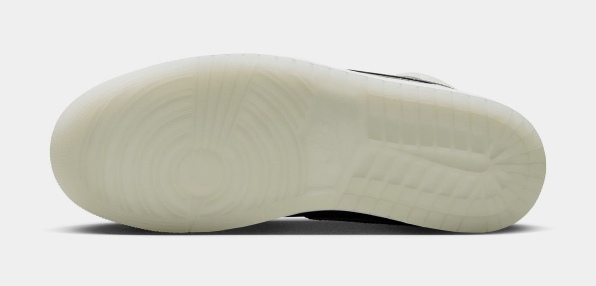 Exclusive Air Jordan 1 Mid Iridescent Mens Lifestyle Shoes (Phantom/White) — 7 — Top View