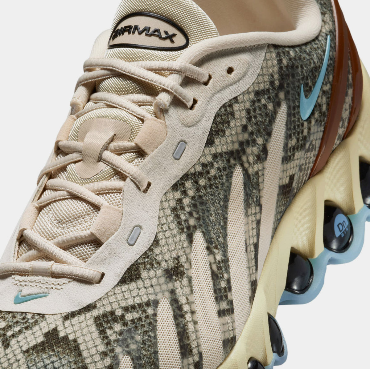 Exclusive Air Max Dn8 Snakeskin Mens Running Shoes (Light Khaki/Denim Turquoise/Light Khaki) — 4 — Detail View