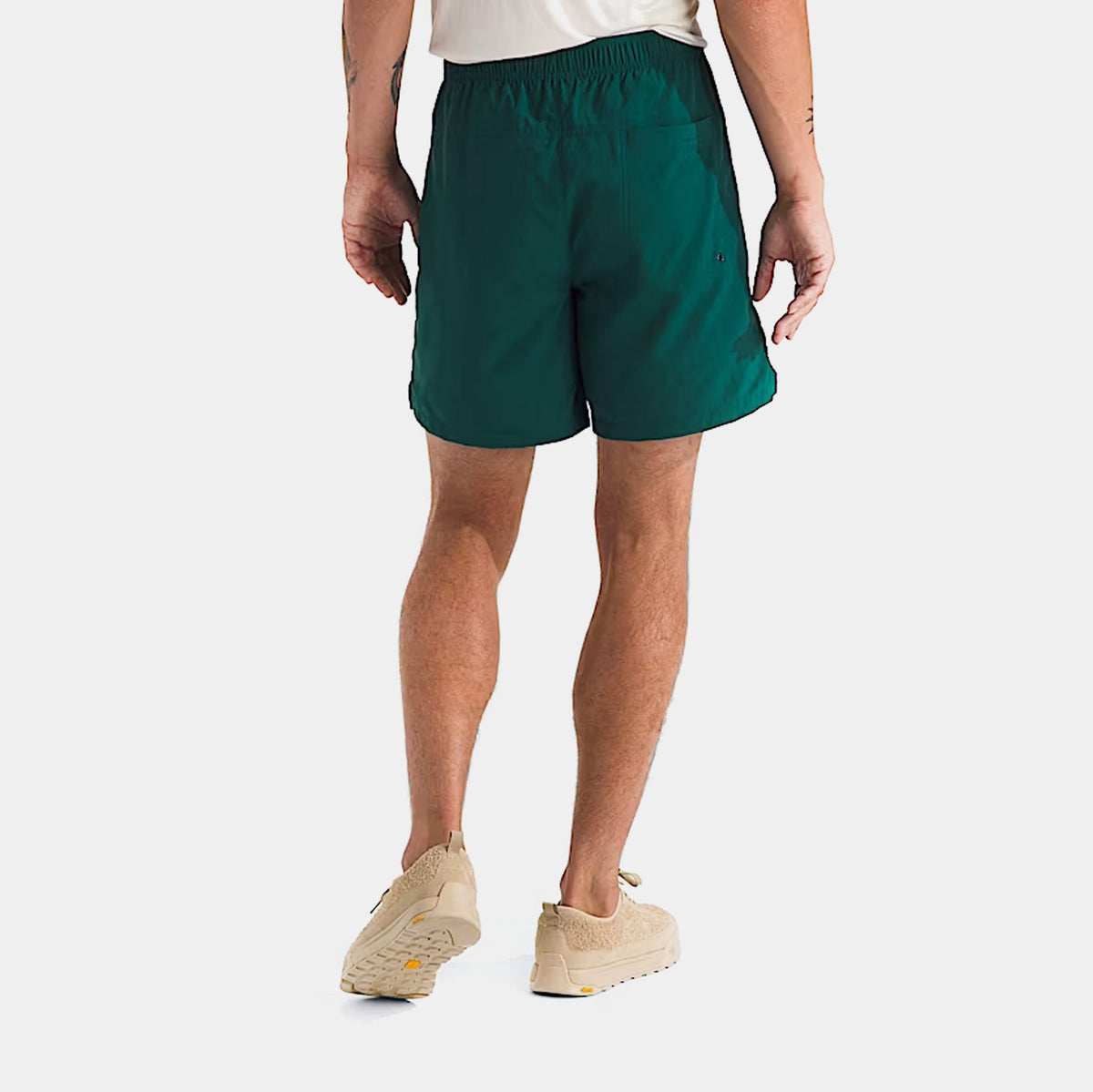 Exclusive Action 2.0 Mens Shorts (Green/White) — S — Side View