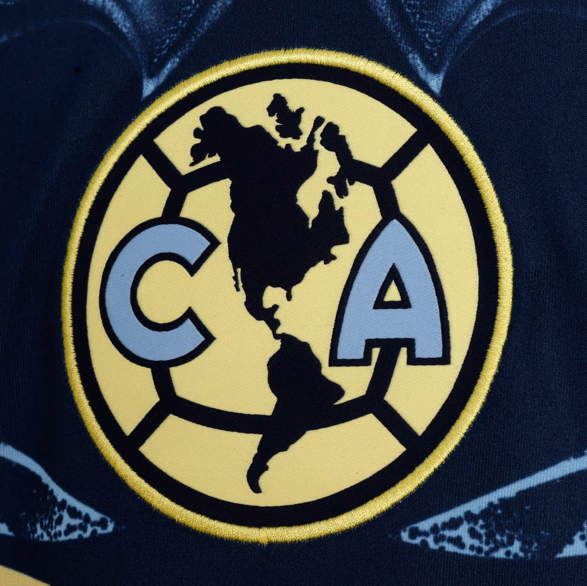 Exclusive Club America Caliente 25/26 Away Mens Jersey (Navy Blue/Yellow) — S — Back View