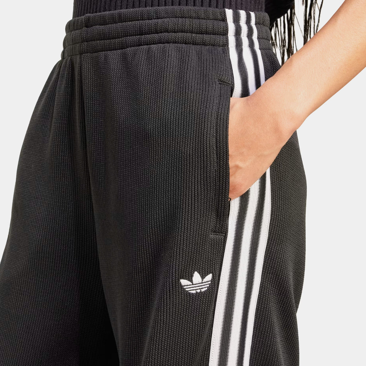 Exclusive Adicolor Firebird Track Womens Pants (Black) — XS — Back View
